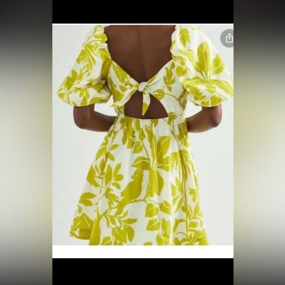 Anthropologie Maeve Feliciana Floral Puff Sleeve Mini Dress Women’s Small - Picture 2 of 10